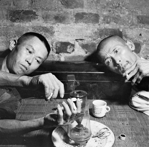 Smoking opium in Hong Kong in the 1950s