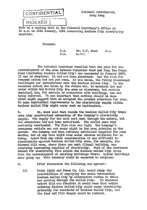 The 1964 memo discussing the City's electrical supply.